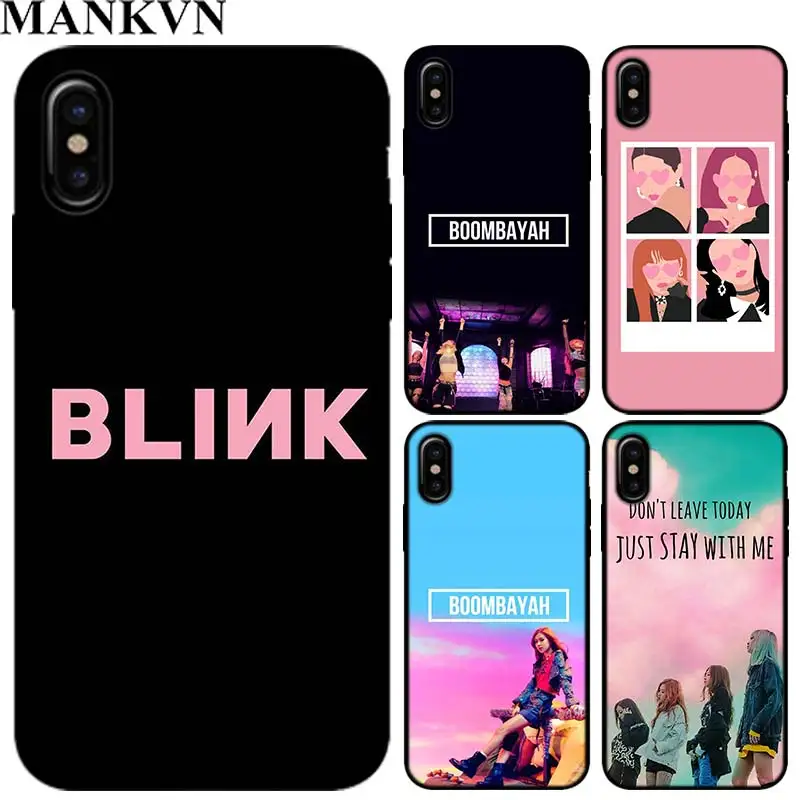 BLACKPINK kpop коллаж Мягкий ТПУ силиконовый черный Чехлы для Apple iPhone 6 6S 7 8 Plus X XR XS MAX 5S чехол SE крышка shell