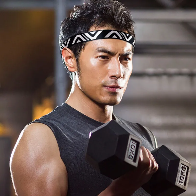 Быстросохнущая Sweatband лента для волос при занятиях йогой Нескользящая эластичная дышащая Повязка На Голову Йога Бег Фитнес Женская Спортивная одежда для мужчин