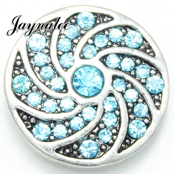 

Hot ginger 18MM Snap Jewelry Rhinestone Metal Snap Charms fit 18mm 20mm Snap Bracelet Bangle Earrings Necklaces GS1207049