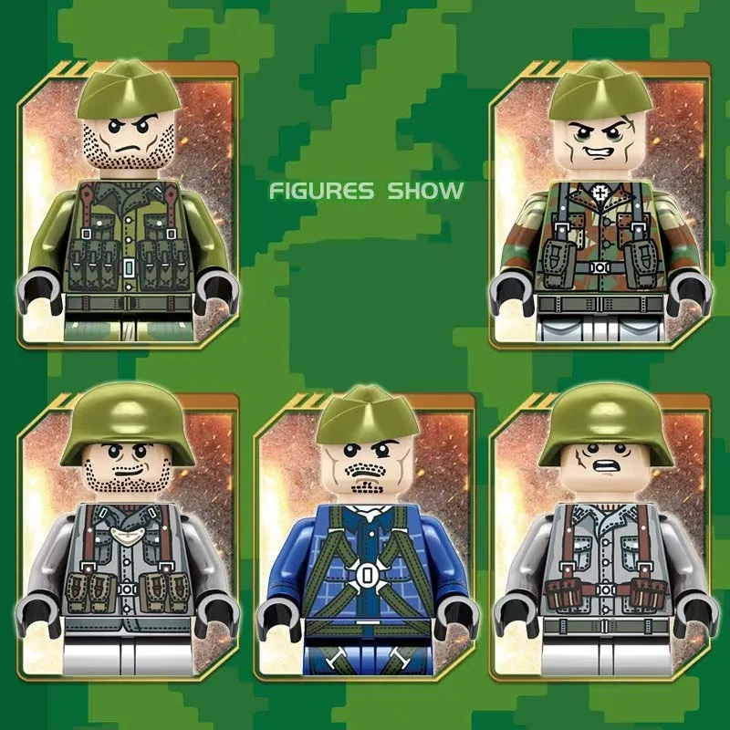 559pcs WW2 Military series SWAT German bomber army soldier Action Figures Building Blocks Toy for C