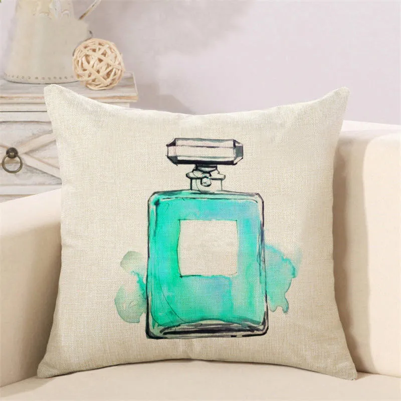 Perfume bottles cushion cover (1)