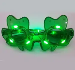 Свет Клевер очки Хэллоуин ирландский очки светодиодный Вечерние