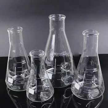 

high quality 500ml 3 Concave GG17 Glass Baffle Shake Conical Erlenmeye Flask Boro Glass Laboratory Ware Beaker
