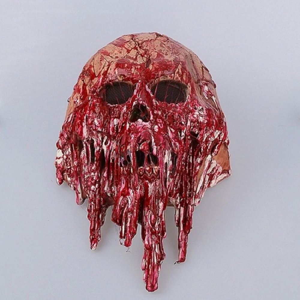 Scary Skull Latex Halloween Zombies Goonies Mask Blood Horror Face Overhead Skull Vampire Costume Face Mask Fancy Party Prop (2)