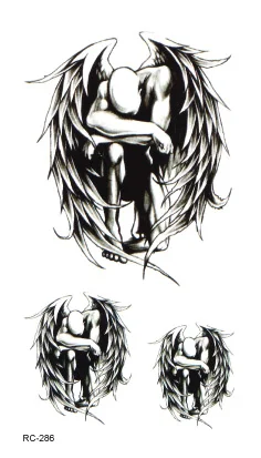 RC2286 Water Transfer Temporary Tattoo Sticker Wing Men Gray Fake Tattoo Arm Shoulder Waterproof Tattoo Sticker Flash Tatoos RC2286 Water Transfer Temporary Tattoo Sticker Wing Men Gray Fake Tattoo Arm Shoulder Waterproof Tattoo Sticker Flash Tatoos