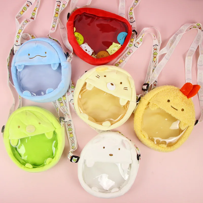 6 Styles Cute Plush Bag Of Sumikko Gurashi Mini Children Plush Bag Nano Doll Soft Pillow Corner Bio Cartoon Doll Bags for Kids