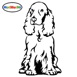 HotMiNi кокер-спаниель собака наклейки Творческий виниловая наклейка стайлинга автомобилей Грузовик украшения черный/серебристый 8,7*15 см