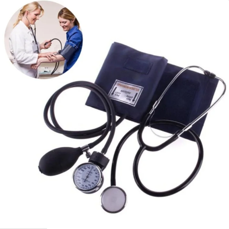 

HOT SALE Professional Estetoscopio Blood Pressure Monitor Cuff Stethoscope Meter Aneroid Sphygmomanometer Measure Device