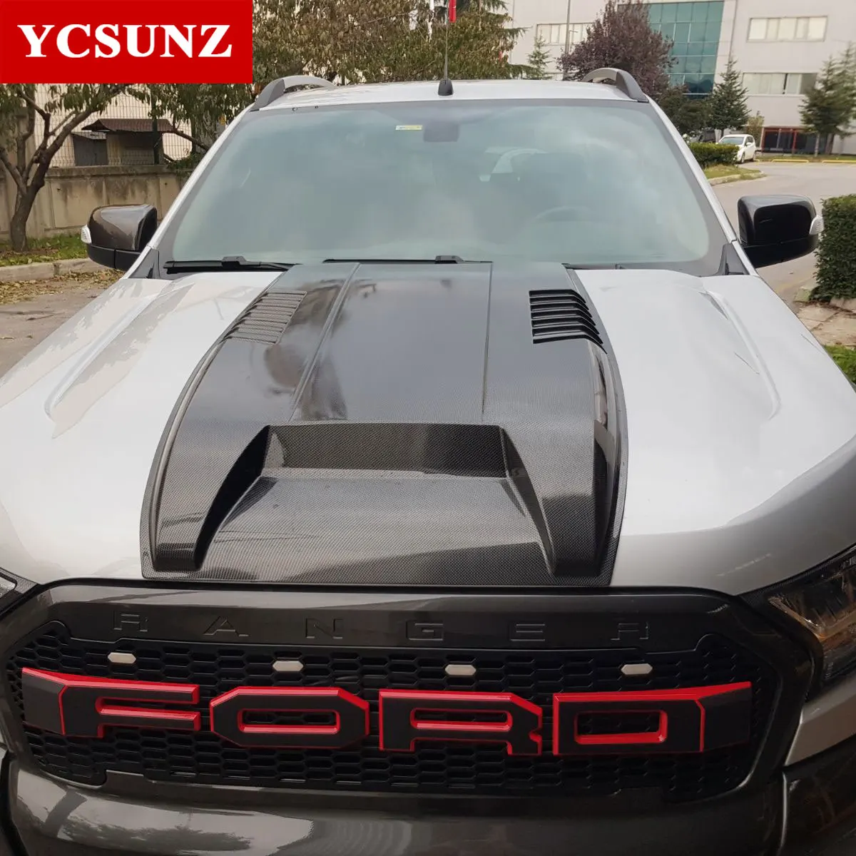 Us 13706 37 Offauto Zubehör Carbon Motorhaube Scoop Für Ford Ranger T7 Wildtrak Für Ford Everest Endeavour 2016 2017 2018 2019 In Styling Formen