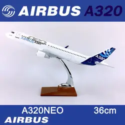 1/100 масштаб коллекционные 36 см Airbus A320NEO модель самолета игрушки самолета авиакомпании литья под давлением Пластиковые allory самолет подарки