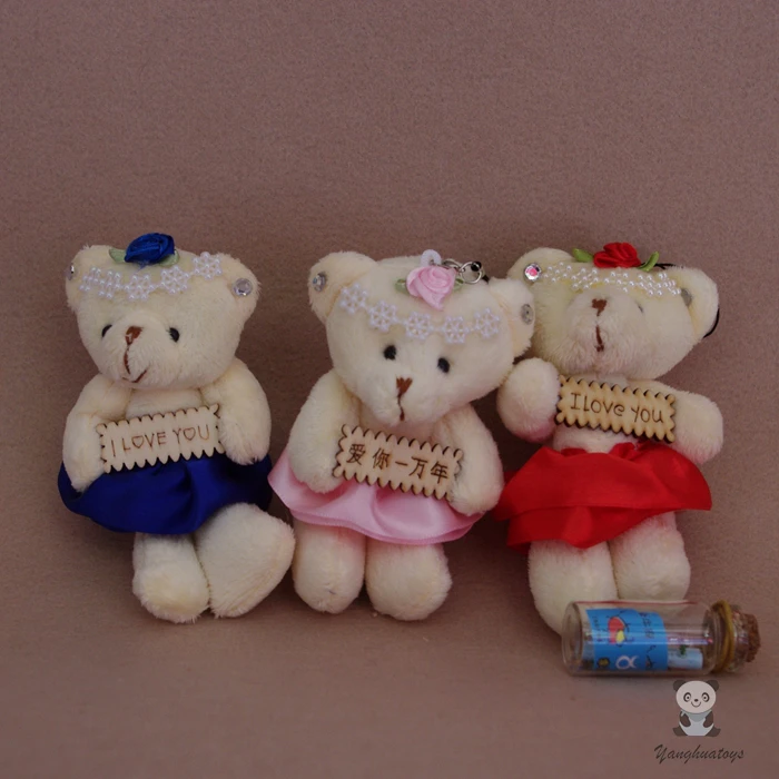 

Special Offer Joint Bear Pendant Plush Accessories Key Chain Skirt Teddy Bear Bag Ornaments
