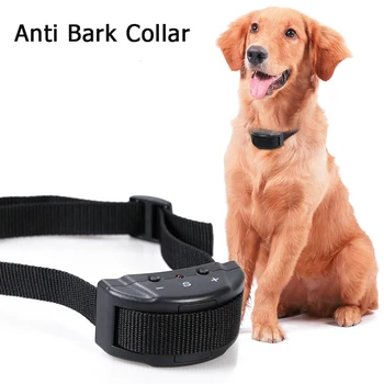 

Dog No Bark Collar Electronics and Adjustable Strip Anti Bark Training Collar Device for Medium Large Dogs Stop Barking