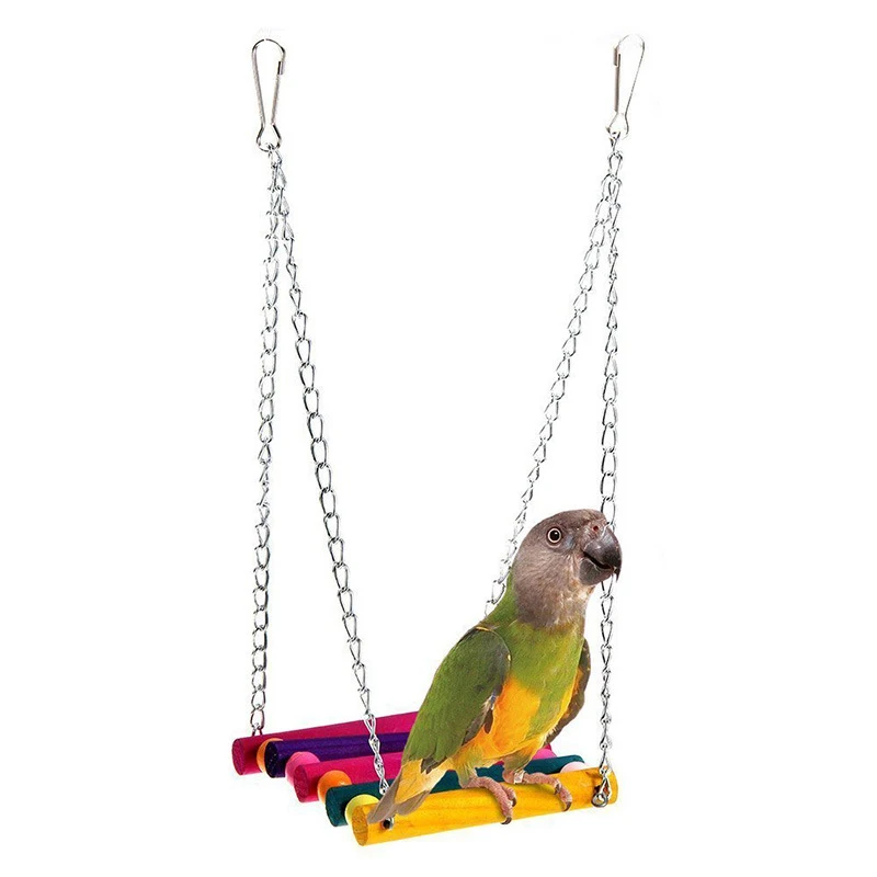 Bird Toy Parrot Standing Swing And Budgies For Parakeet Cockatiel