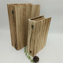 Винтажная цветная Классическая специальная деревянная коробка в форме книги, деревянная Подарочная коробка для свадьбы или сувенира, большая коробка, индивидуальная Настройка