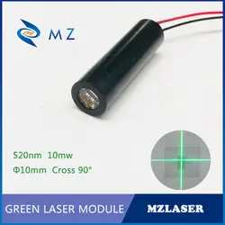 Зеленый лазерный модуль 10 мм 520nm10mw 90 градусов промышленные APC Drive Креста зеленый лазер