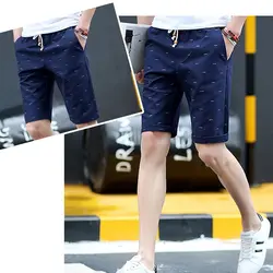 Вечерние шорты с эластичной резинкой на талии для прогулок, быстросохнущие летние мужские повседневные шорты для путешествий с карманами