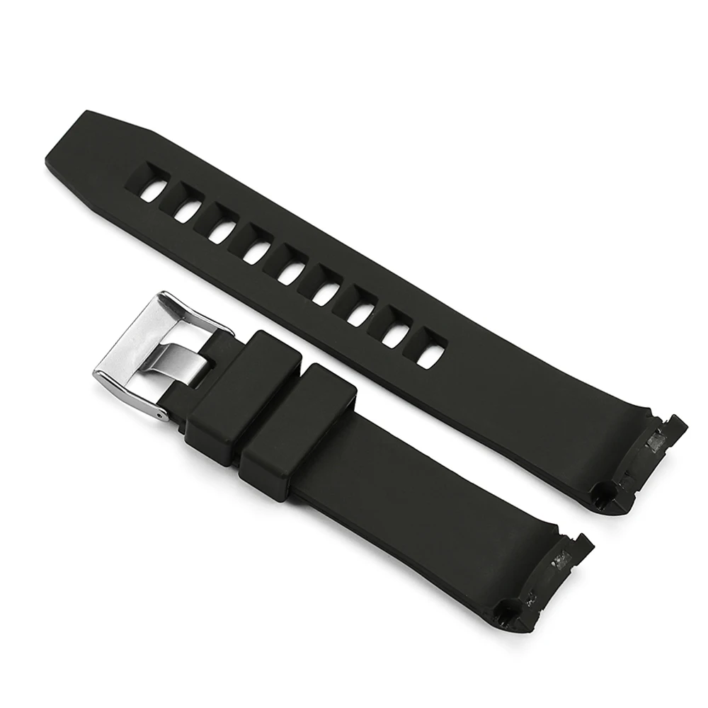 IStrap 22 мм черный резиновый ремешок для часов с изогнутым концом сменный Omega Seamaster