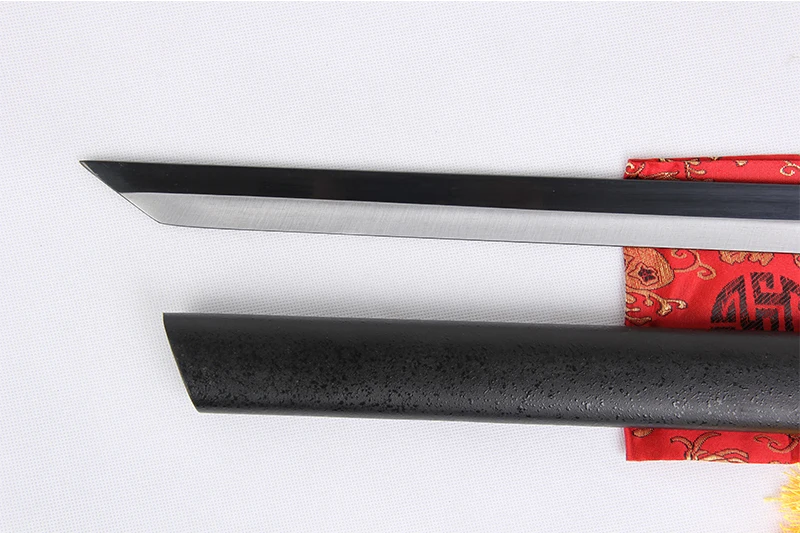 Real katana swords for theme anime cosplay Bleach Urahara Kisuke sword steel black blade samurai japanese no sharp free shipping