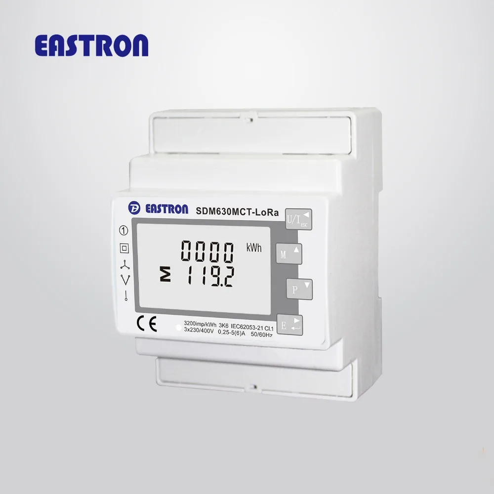 SDM630MCT-LoRaMesh AS923/EU868 МГц 1A/5A CT подключен LoRaMesh Wireles мульти-Функция три фазы din-рейку