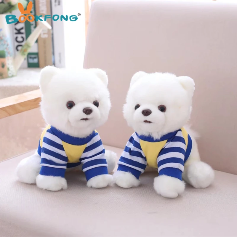 25 cm Kawaii Pommerschen Hund Plüsch Spielzeug Schöne Stofftier Tier Hund Weiß Pommerschen Beste Geburtstag Geschenk für Kinder Günstig