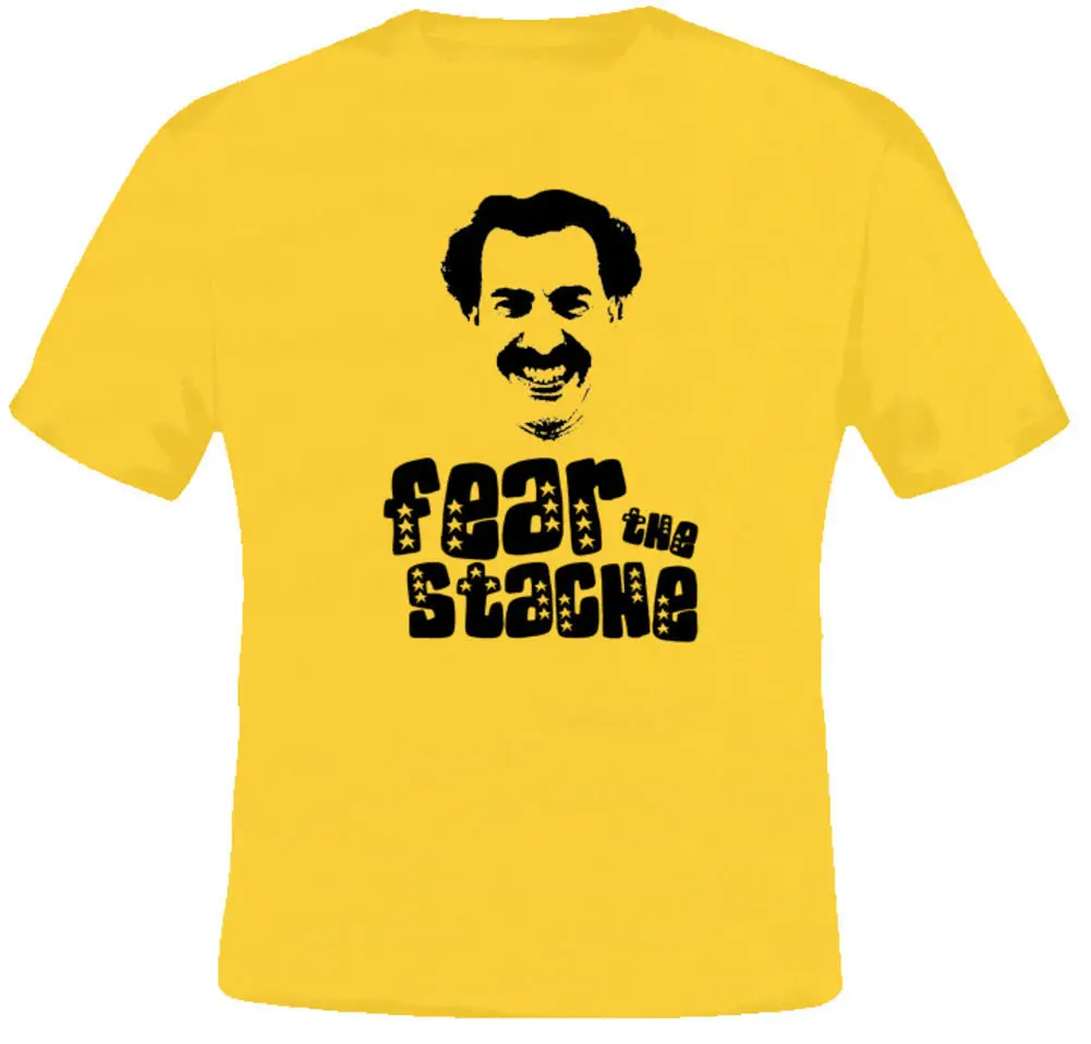Borat Fear The Stache забавная футболка крутая Повседневная для мужчин унисекс новая