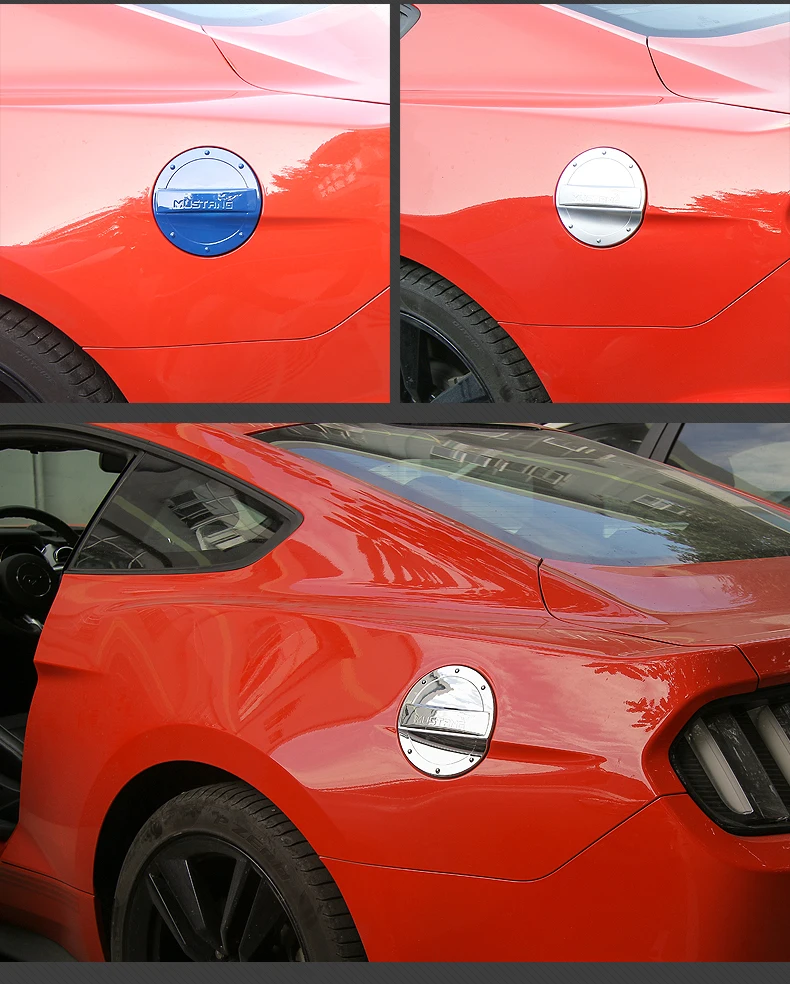 Углеродное волокно автомобиль топливный бак Крышка для ford mustang 6th поколения