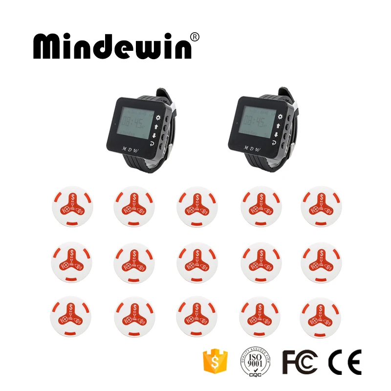 Горячая Распродажа Mindewin система беспроводной связи для ресторана или кафе 15 шт.