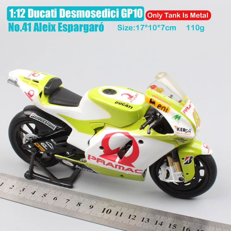 1 12 newray 2010 Pramac гоночной команды ducati GP10 № 41 Aleix moto rcycle игрушечные машинки весы супер велосипед moto модель для детей