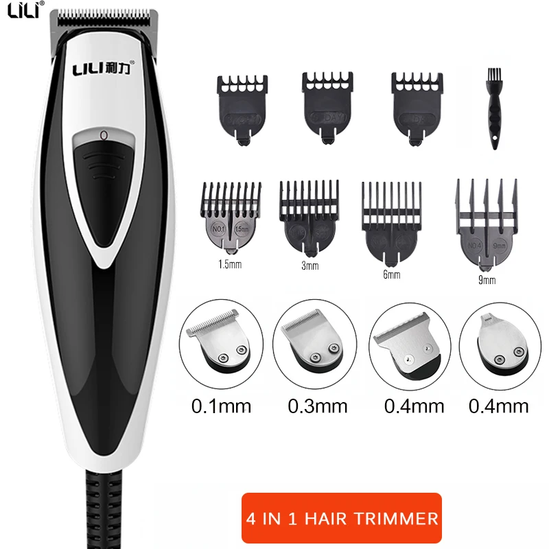 Продажа 100 240 В машинка для стрижки волос Профессиональные Проводные триммер волос бороды тример стали резак для бритья стрижка машина tondeuse для сало...