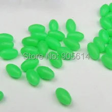500 шт. 10X6 мм рыболовная рыба жесткая светящаяся бусина снасти Инструменты Зеленый