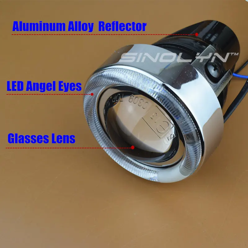  LED Angel Eyes Fog Light Projector Lens Kit With H3 Halogen Light Driving Lamps Fog Lamps For Car R - 1667194581