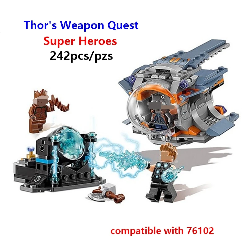 

New Super Heroes series Thor's Weapon Quest Building Blocks AVENGERS Infinity Wars Compatible With Lego 76102 Toys For Children