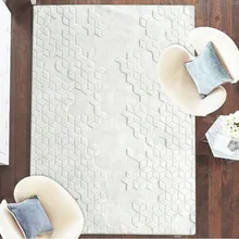 Ручной работы 3D скульптурный шерстяной ковер, 80% Новозеландский шерстяной ковер для гостиной, прикроватный ковер, ковер для украшения дома