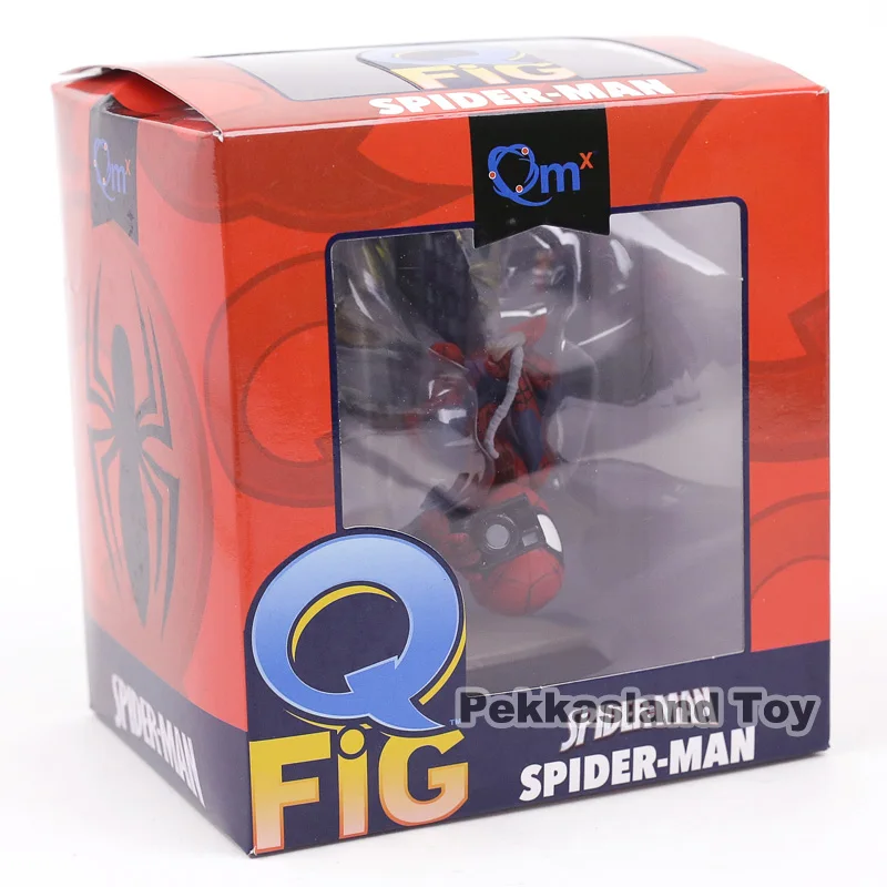 Q Fig Marvel Человек-паук ПВХ фигурка Коллекционная модель игрушка кукла для украшения автомобиля 14 см