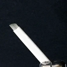 200 шт. 0,25 мм Flex 7 Перманентный макияж бровей игла для нанесения татуировки микроблейдинг иглы для 3D вышивка ручная ручка для тату