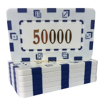 

20 pcs/set Poker Chips Texas Hold'em 32g ABS Rectangle Value Casino Coins Poker Wholesale