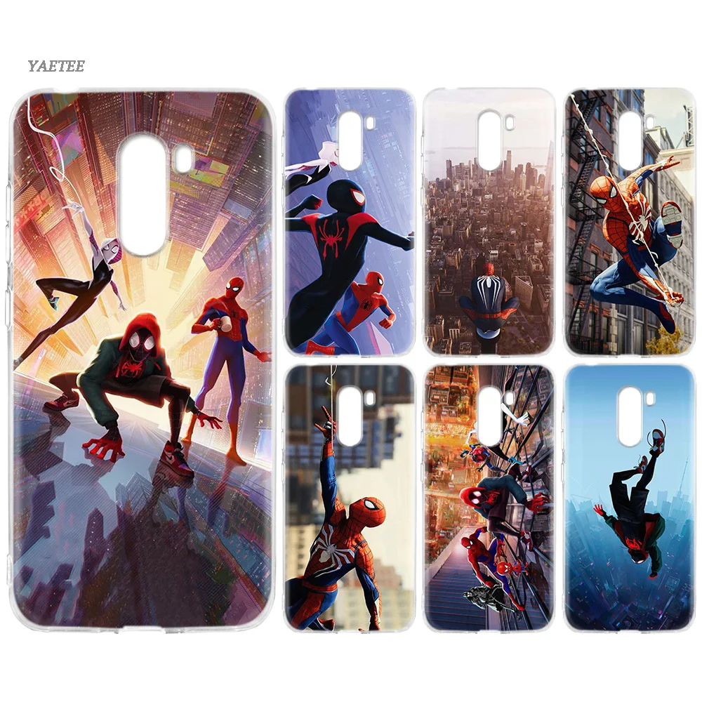 

Marvel Comics Spider-Man Silicone Back Case For Xiaomi Pocophone F1 Mi 9 8 lite Play Redmi GO 5 Plus Note 7 6 Pro 5A Cover