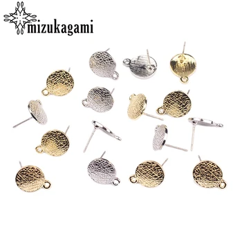 

Zinc Alloy Golden y Round Earrings Base Connectors Linkers 11*14mm 6pcs/lot For DIY Earrings Jewelry Making Accessories