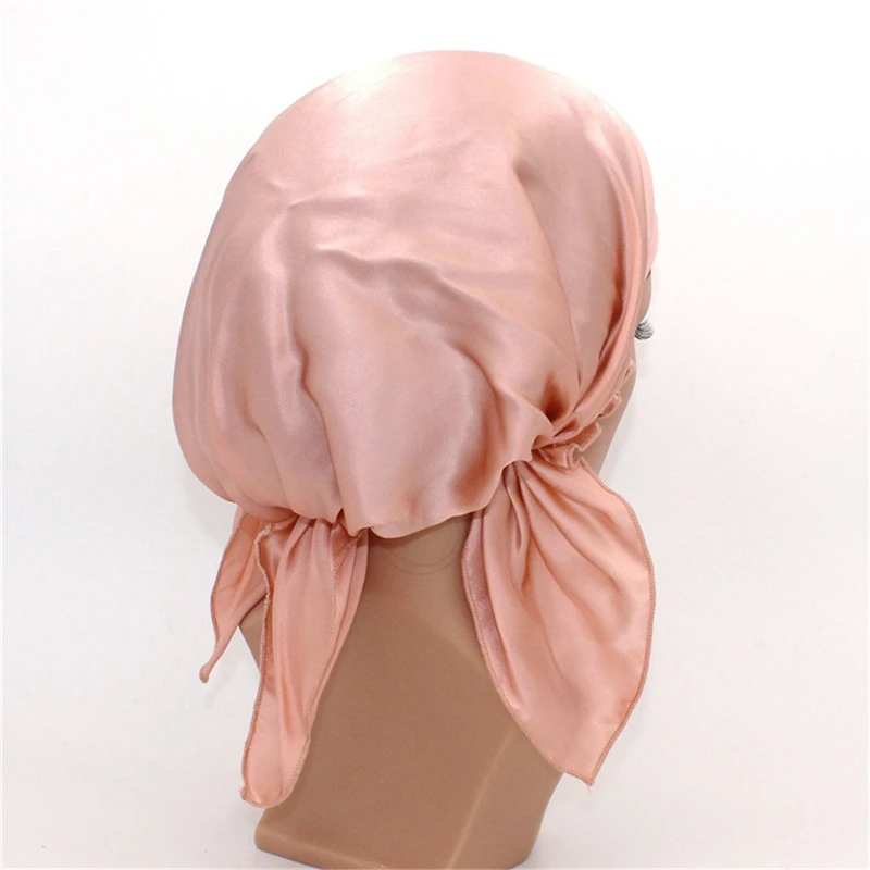 Женская шелковая шапочка для сна s женская ночная шапка шелковая шапка для сна шапка для волос Регулируемая Шапочка тюрбан шапочки для сна ночные шапочки для волос