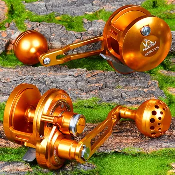 

PRO BEROS Jigging Reel Aluminum CNC Machined Fishing Reel Right/Left Handl JIG REEL Max Drag Sea Boat 19kg Trolling Reel