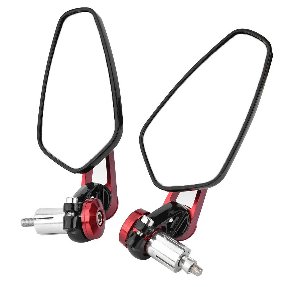 

1Pair Side Bar End Safety Rearview Mirror Replacement Motorbike Adjustable Double Motorcycle Durable Aluminum Alloy Universal