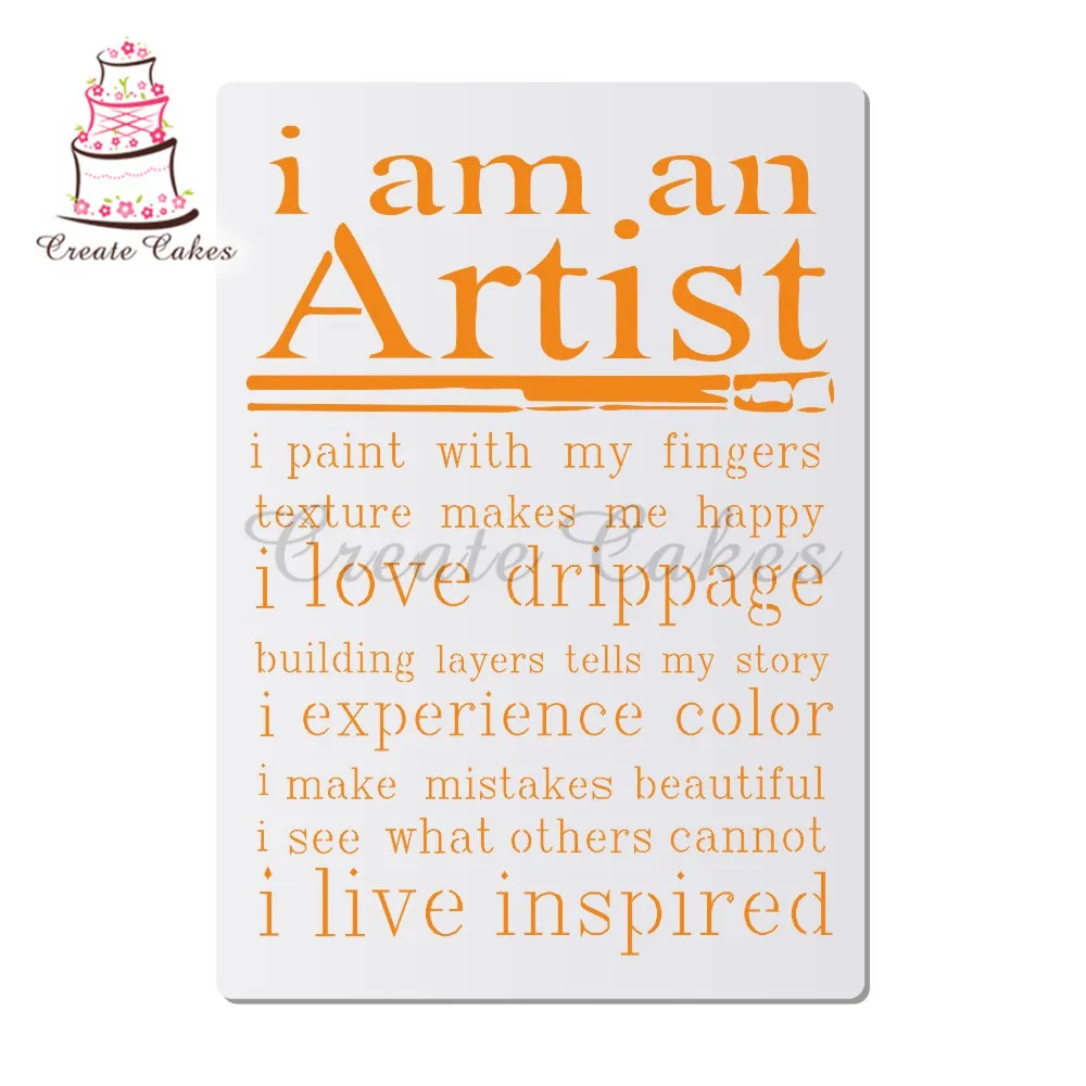 I am an Artist Stencils For Walls Painting Scrapbooking Stamp Album ...