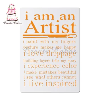 

I am an Artist Stencils For Walls Painting Scrapbooking Stamp Album Decorative Embossing DIY Craft Paper Card Flower Template