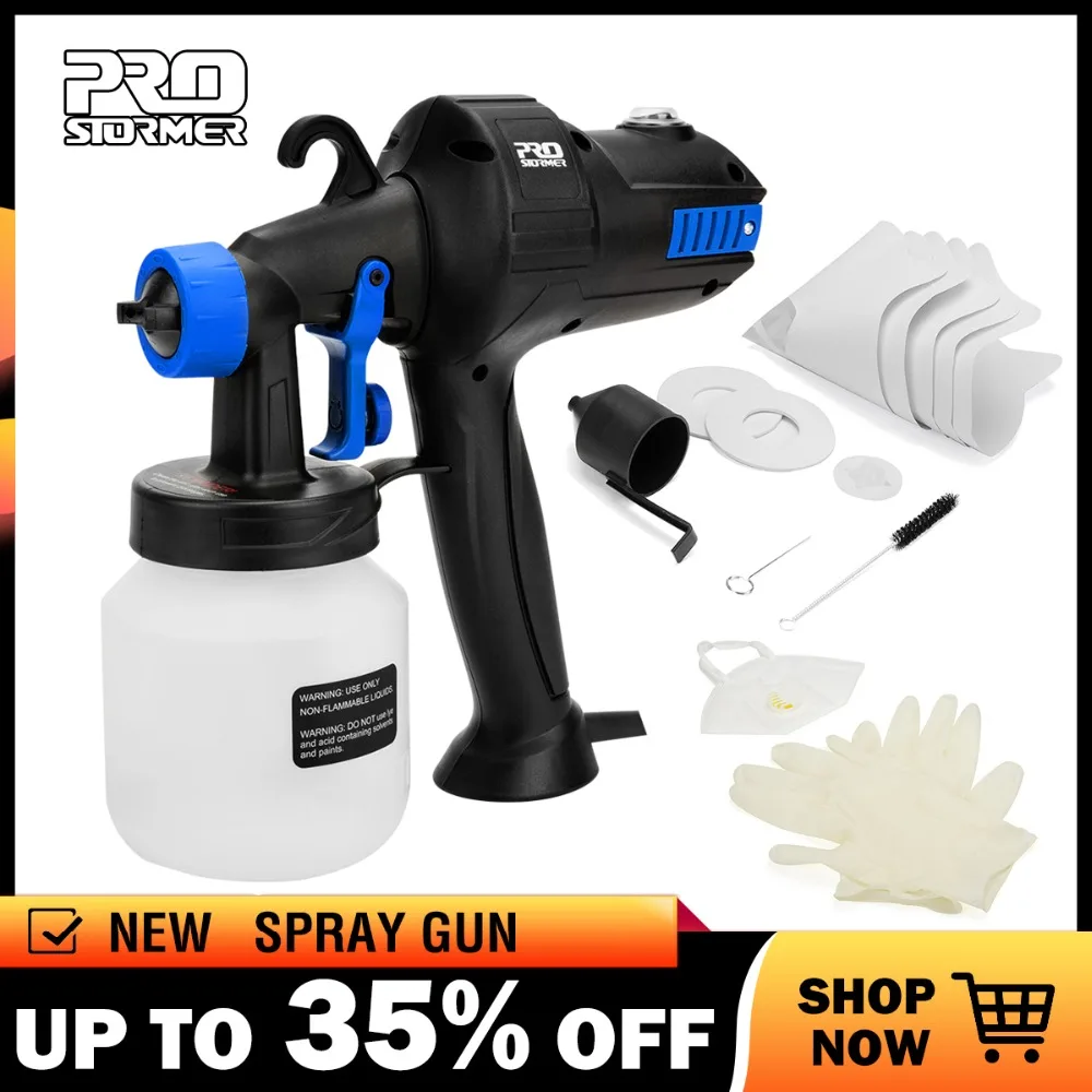 

Prostormer 800ML Handheld HVLP Spray Gun Paint Sprayers High Power Home Paint Gun Flow Control Electric Airbrush Easy Spraying