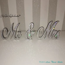 Crystal encrusted Mr& Mrs знак Свадебный декор