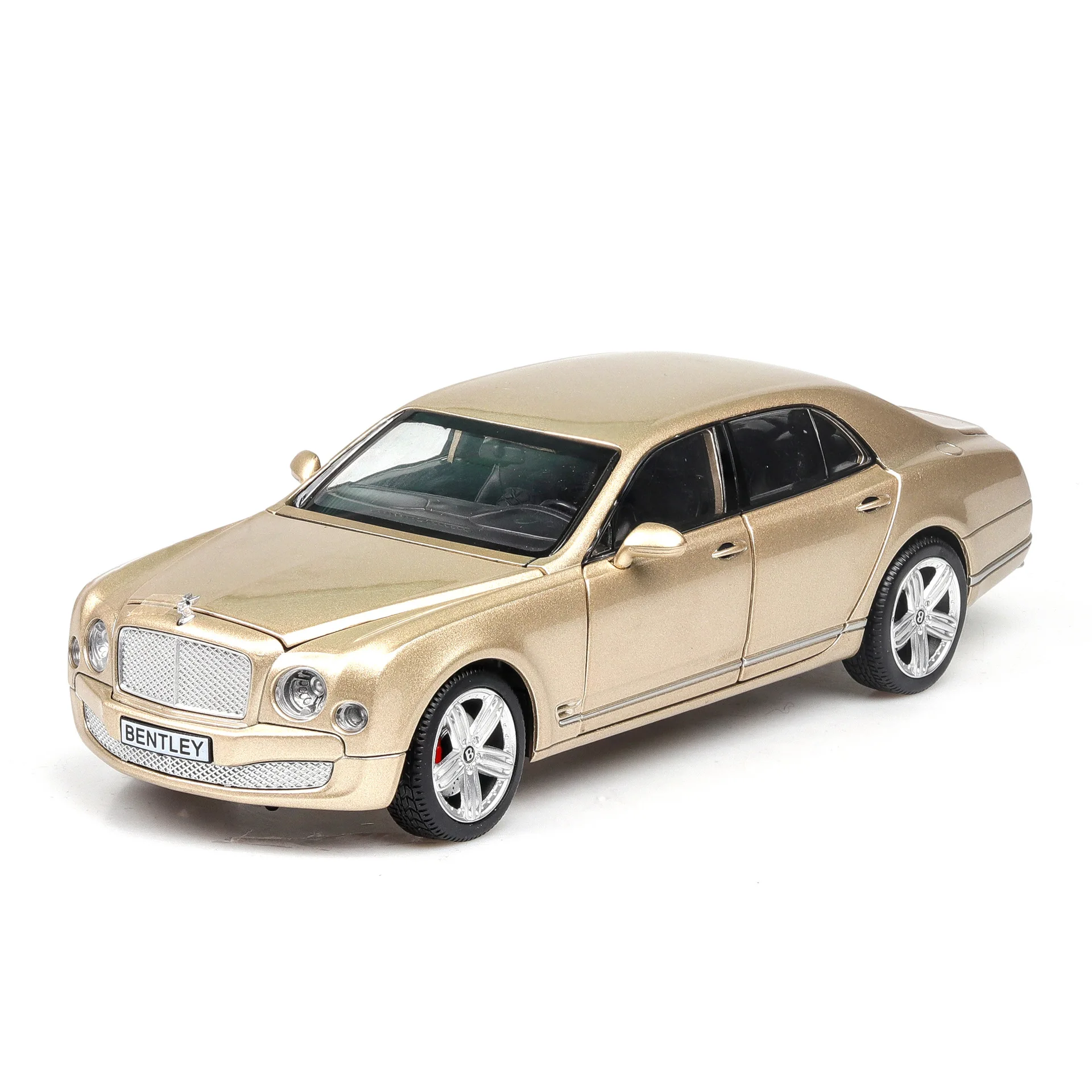 

1:24 car model Bentley Mushang keyboard linkage 6 door simulation alloy toy car sound and light door car decoration gift model
