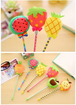 

20pcs/lot 19cm Novelty Cutie Fruits Strawberry Ink Writing Pens Kids Festival Birthday Party Take-home Favors Study Materials