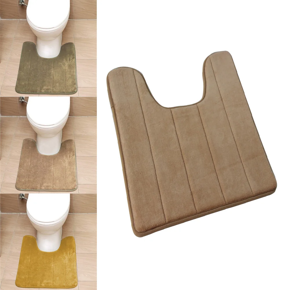 1PC New High Density Non slip Bathroom Mat Cute U Shaped Soft Bathroom