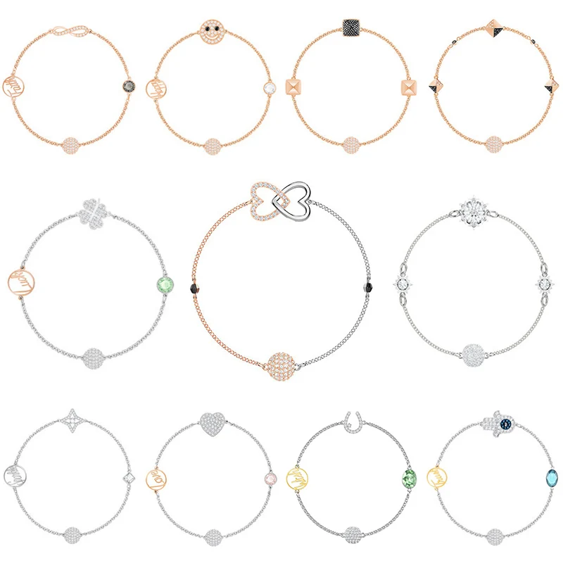 

SIEMTO Fashion 100% Sterling Silver Original 1:1 Have Logo High Quality Magnet Clasp Serie Bracelet Women Jewelry Free Shipping