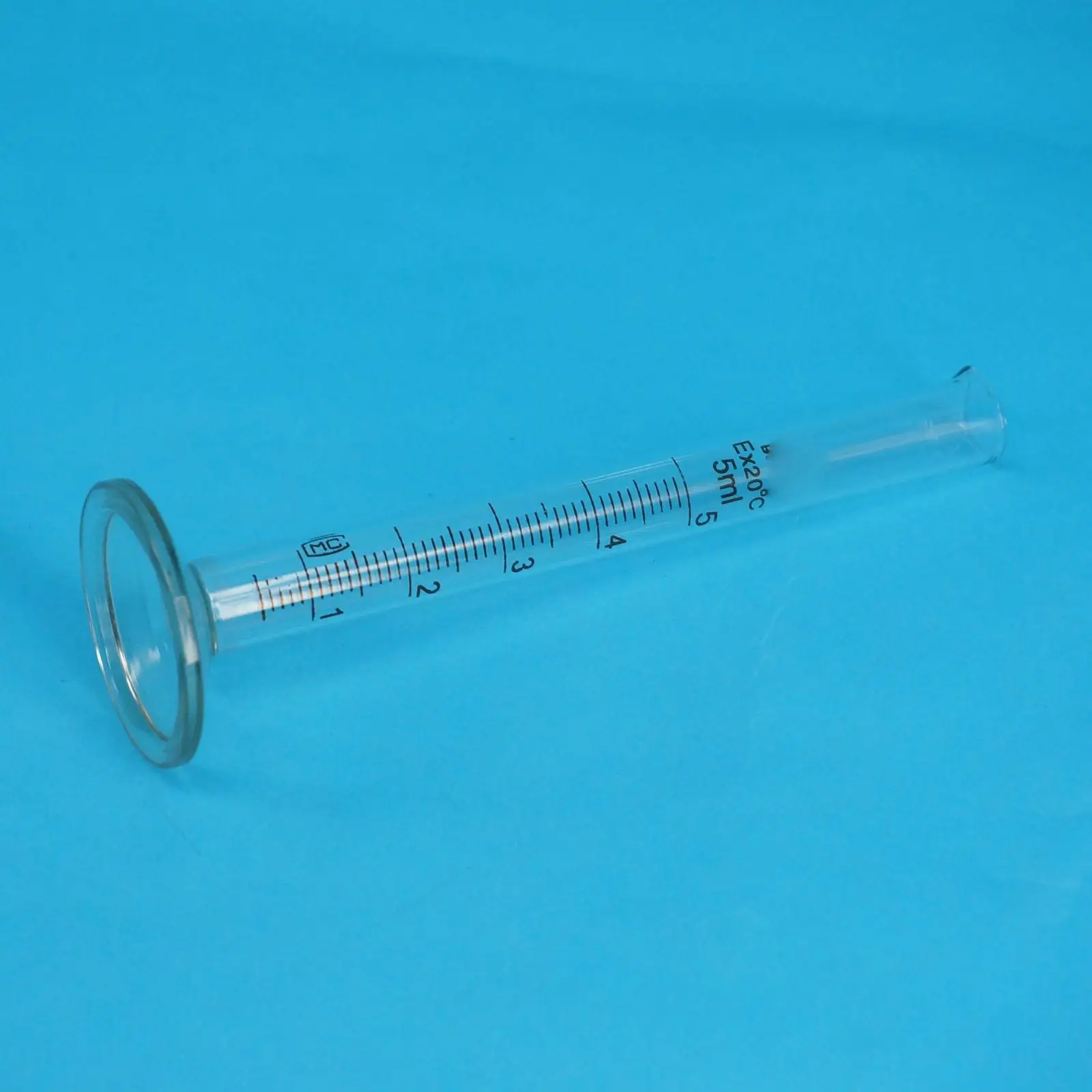 Lab Glass Graduated Measuring Cylinder 5ml 110mm Height With Spout Glassware